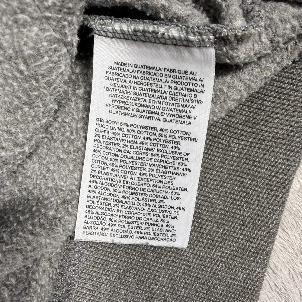 The North Face Men's Sweater Half Dome Grey Pullover Hoodie Small Gray White